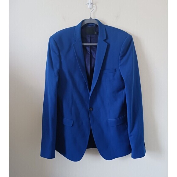 ASOS Other - Asos Mens Blazer Jacket One Button Front Long Sleeve Blue Size 42 Tall XLong